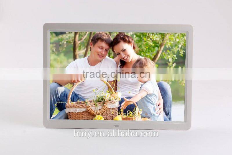 Factory hot sell 15.4 inch multi-function digital photo frame, electronic photo album