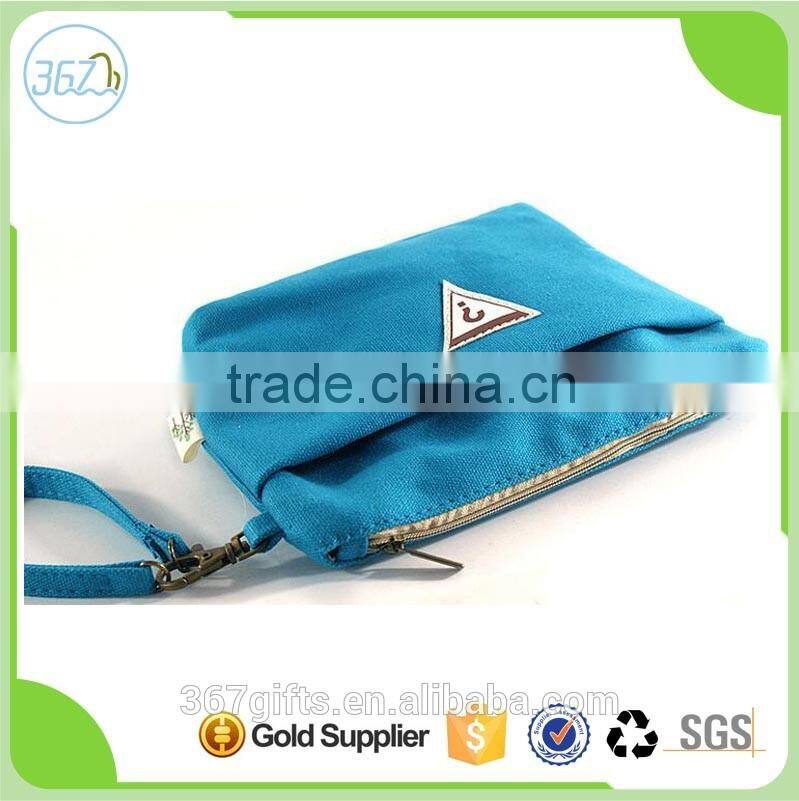 Fashion Design Makeup Plain Cotton Canvas Cosmetic Bag for Promotion