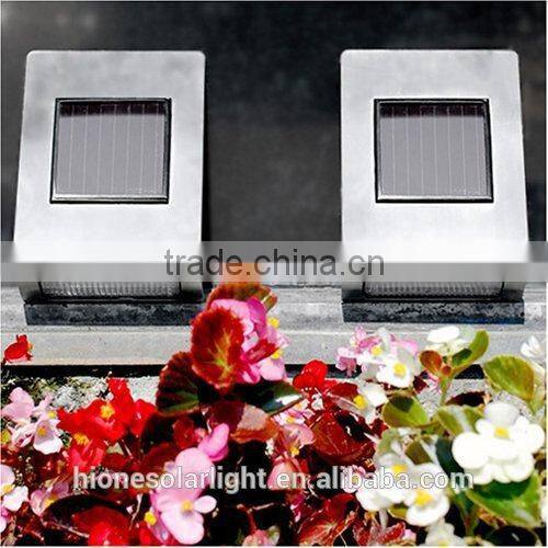 Solar Powered LED Outdoor Garden Wall Fence Pathway Light Lamp