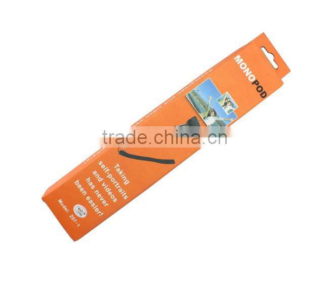 2015 Hot sale selfie stick with bluetooth shutter button selfie stick monopod