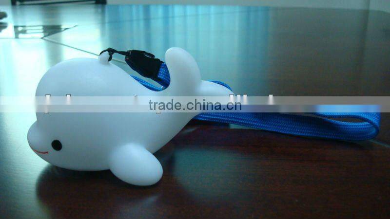 flashing gift toy dolphin with lanyards