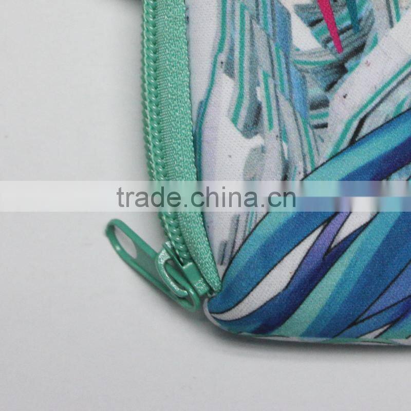 Promotion full colorful printing Neoprene SMALL ZERO WALLETS