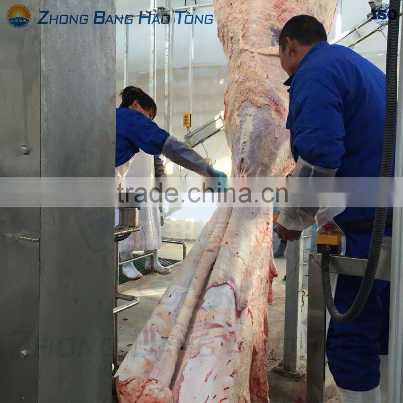 cattle skin removal machine with connected stainless steel stand