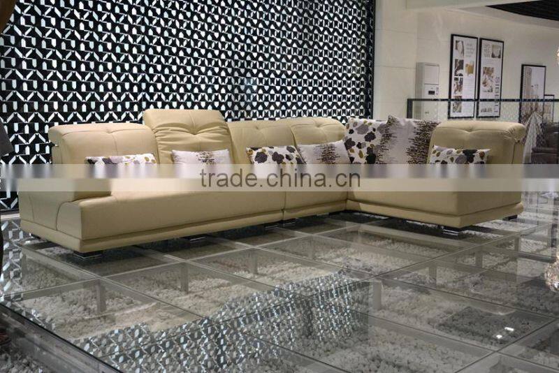 2015 popular arab vintage leather sofa