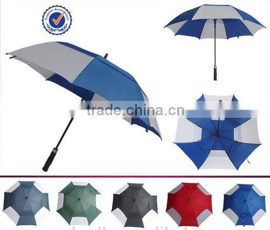 High quality windproof auto open straight Golf umbrella and ODM for Promotional and Branded Golf Umbrellas