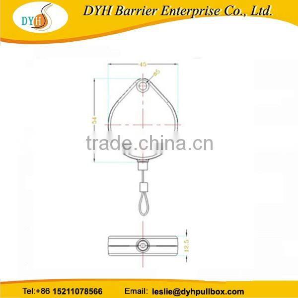 Display Merchandise Recoilers,plastic retractable anti-theft pull box,phone anti-theft pull box