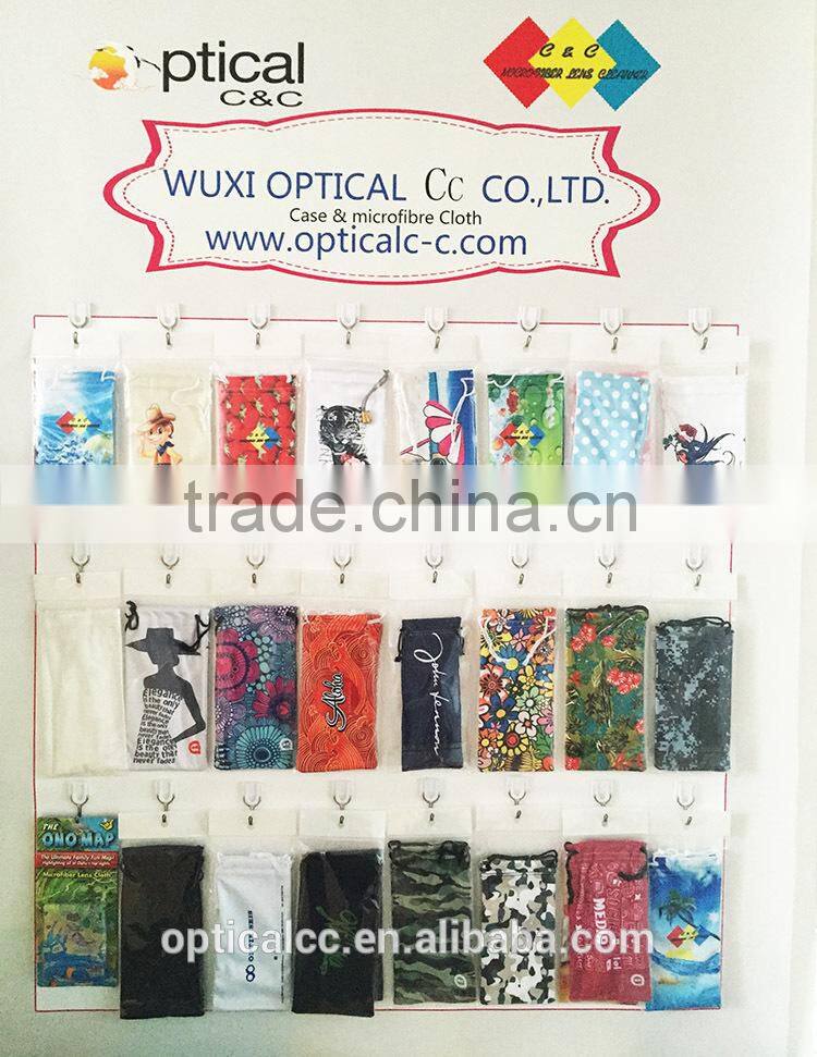 100% Polyester Digital Printing Microfiber Sunglasses Pouch