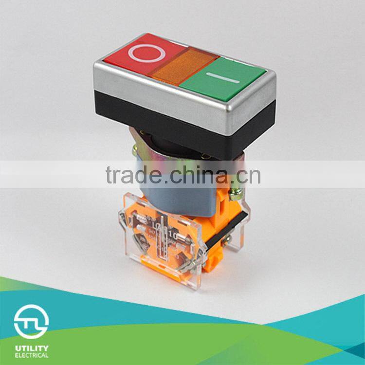 Instantaneous type 600V 10A two position push button with light