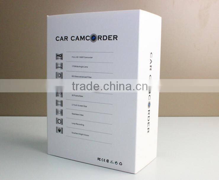 2.7 Inch TFT Screen 1080P Full HD 5.0M Pixel Camera 170 Degree Wide Angle WDR LED Night Vision Car DVR