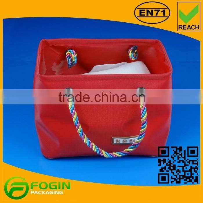wholesale red pvc tote bag with handle