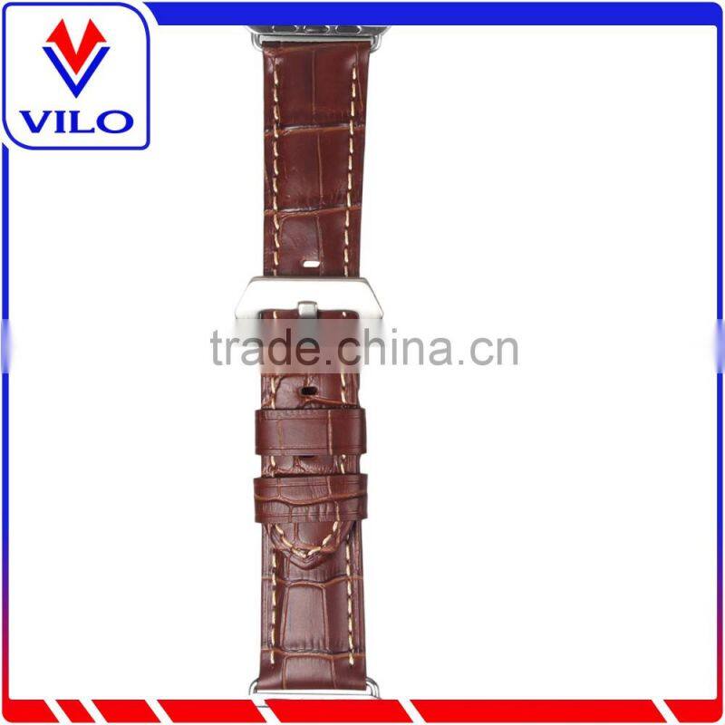 OEM 38mm 42mm Calf Leather Watch Band Pre-v Buckle adapter for Apple Watch Strap