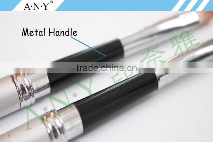 ANY Nail Beauty Care Silver Metal Handle Nail Pen UV Gel Nail Brush