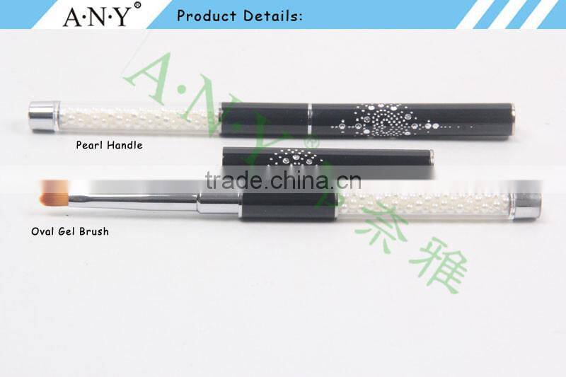 ANY High Quality Pearl Handle Nail Art Nail Polish Brush Oval Shape