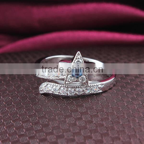2015 factory new fashion 925 silver china cz rings