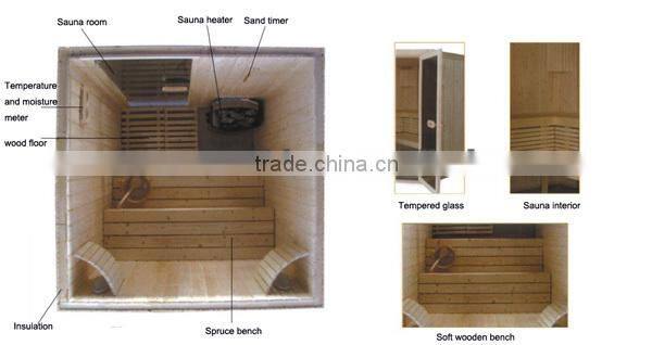 1.95*1.95*2.05m infrared personal steam sauna portable cheaper sauna room corner sauna house