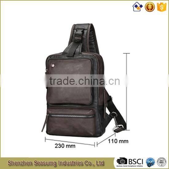 High Quality PU Leather Men Crossbody Sling Bag