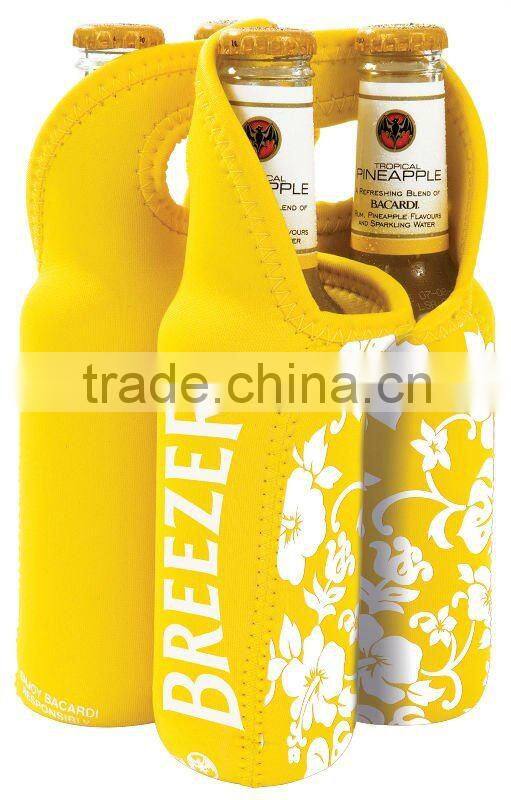 neoprene insulated bottle cooler tote bag