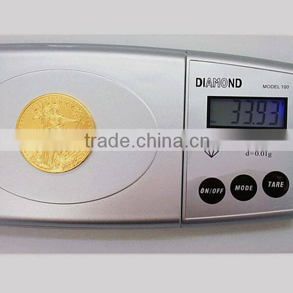 Thick Gold Plated Tungsten Gold Eagle Coin