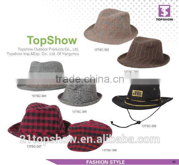 Manufacture saled wool striped hat and cap men