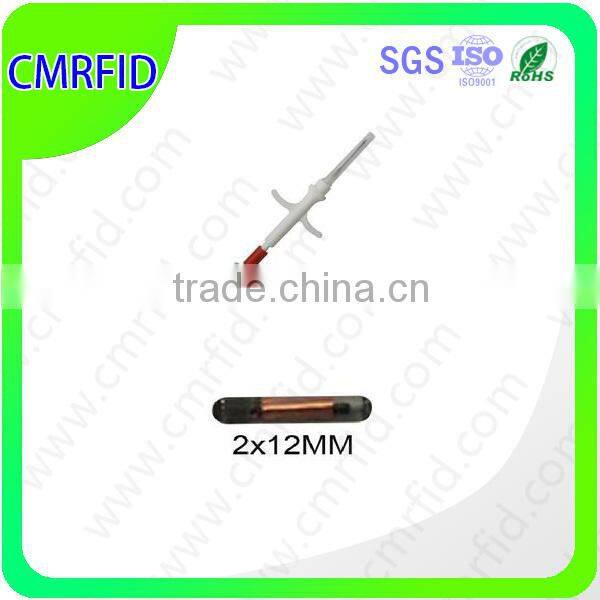 128KHZ Animal RFID glass tag with SGS approved from CMRFID