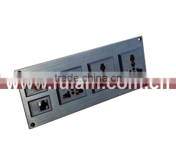 smart home OEM 86 type brushed aluminum fiber panel Wall Switch