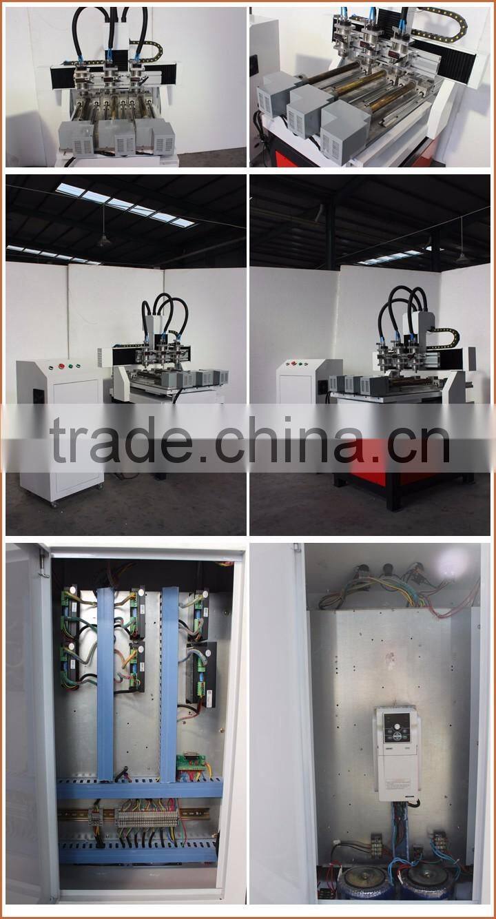 ZhuoKe CNC 6060 Metal Engraving Machine For Drilling And Milling With 3 Spindle Head Rotary Axis 600*600mm CE Approved ZK-6060