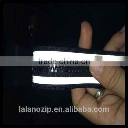 TPU wholesale clothing with Resin reflective zipper