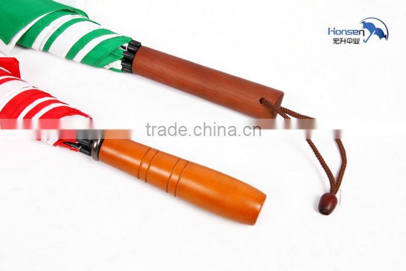 Creative straight umbrella promotion umbrella wood handle umbrella