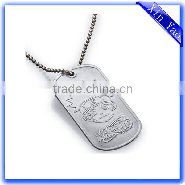 Free Sample Factory stamping dog tag with ball chain for men