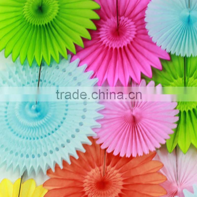8" Lavender Tissue Paper Flower Rosette Fan Baby shower party Decoration
