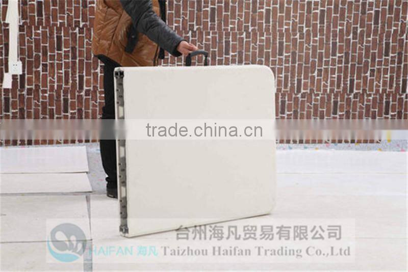 durable180cm white outdoor plastic folding study table and chair with lock/high quality plastic study table