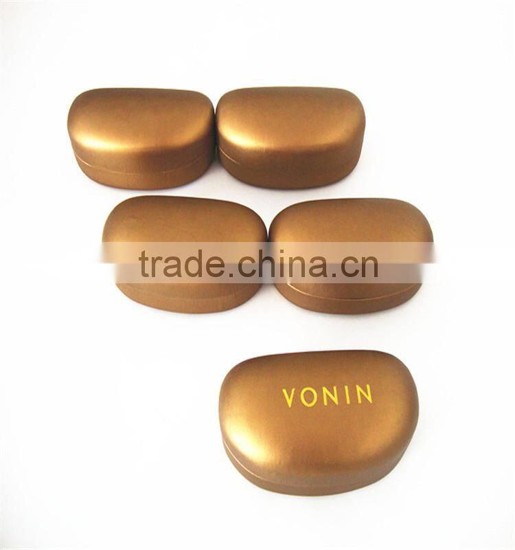 Wholesale Durable Champagne Gold Metal Sunglasses Case