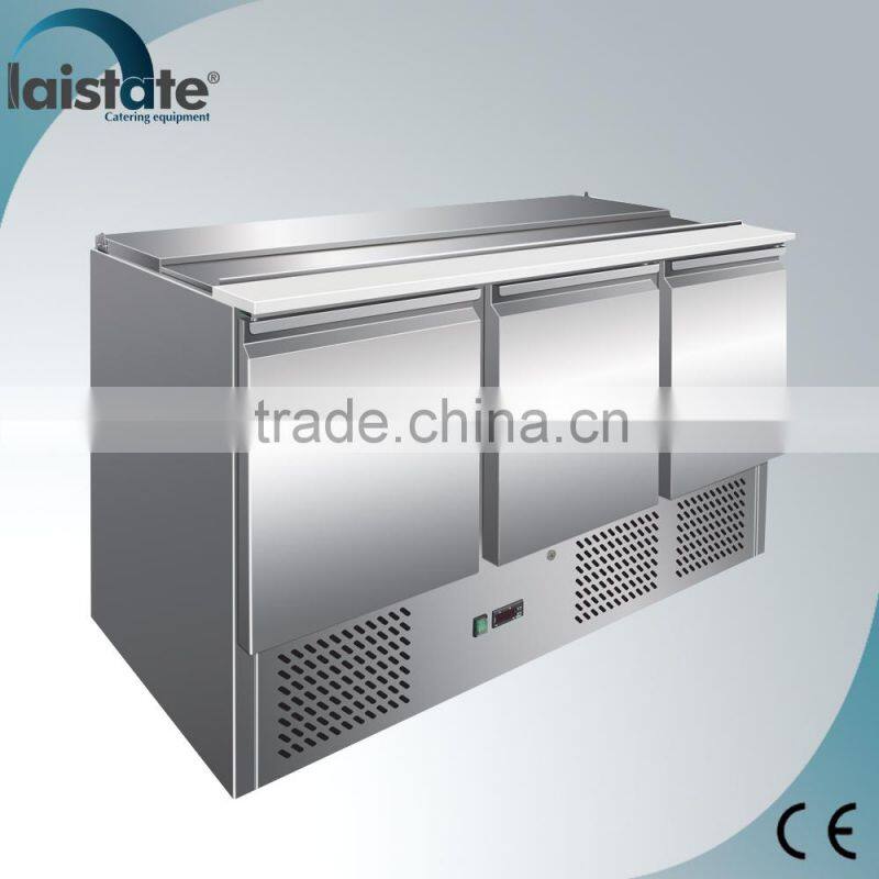 3 doors Stainless Steel Underbench Salad Refrigerator