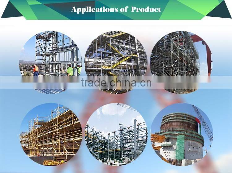 Painted standard frame system scaffolding for construction