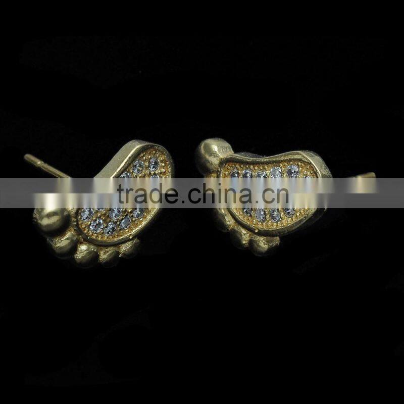 Fancy Jewelry Crystal Baby Feet Earrings