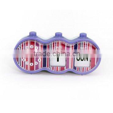 Fashion Plastic Table Desk Alarm Calendar Quartz Clock RD9857