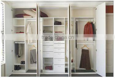 Royal Style wardrobe Furniture Bedroom PVC White Walk in Closet