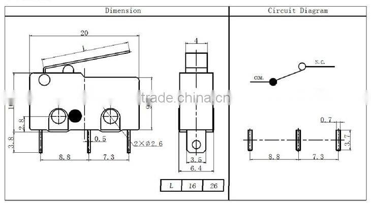 KW12-01 mini Micro switch