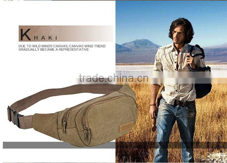 YA Casual Fashion Canvas Waist Packs, Sports Men Pouch Bag Money Belt, Pochete Fanny Pack Bolsa Cintura