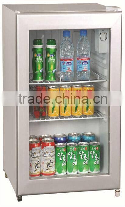 Glass single door beverage cooler cooling unit exhibitor