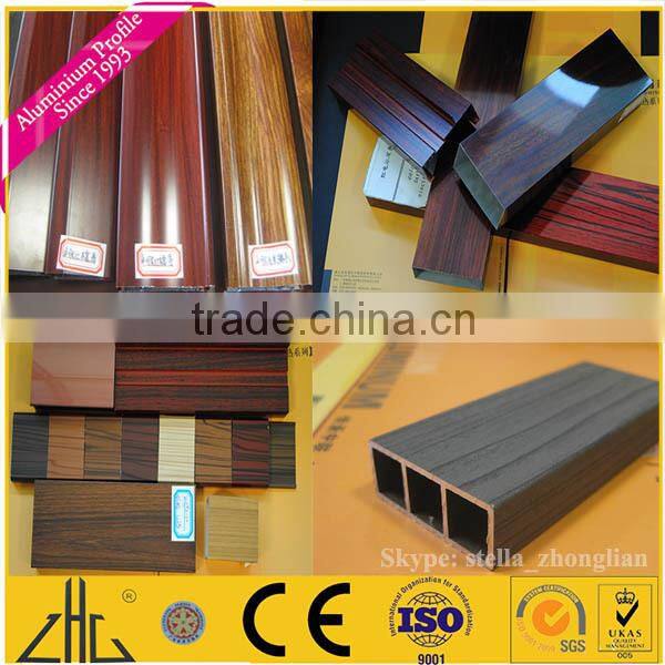 Wow!! Square tube aluminum profile rails/Aluminium Profile with Sand Blasting Treatment/wood grain aluminium profile for ceiling