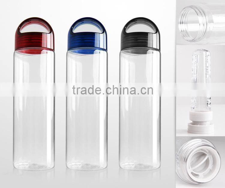 BPA free food grade 700ml tritan water bottle fruit infuse water bottle