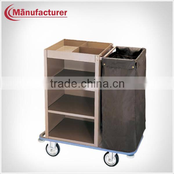 Stainless Steel Hotel Room Service Trolley Cart/Housekeeping Used Laundry Janitor Equipement