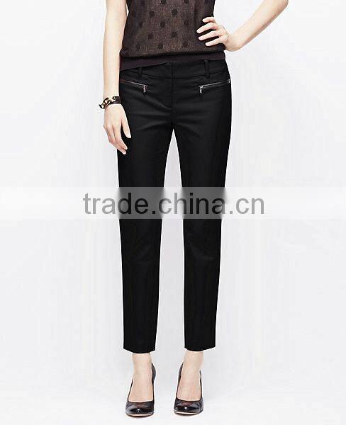 elegant comfortable luxe cotton slim ankle pant