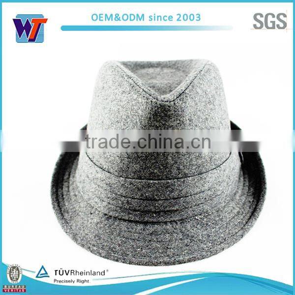 Wholesale Short Brim Felt Hat/ Fashion Custom Wool Felt Fedora Hat