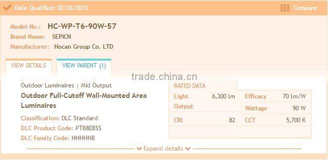 Factory Price List 90w Exterior Wall Sconce Fixture LED Wall Pack UL for US