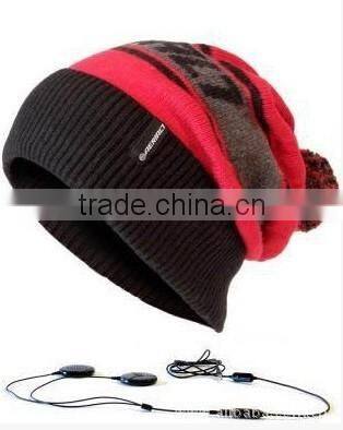Pretty winter music Acrylic hat headphoen&earphone for girls