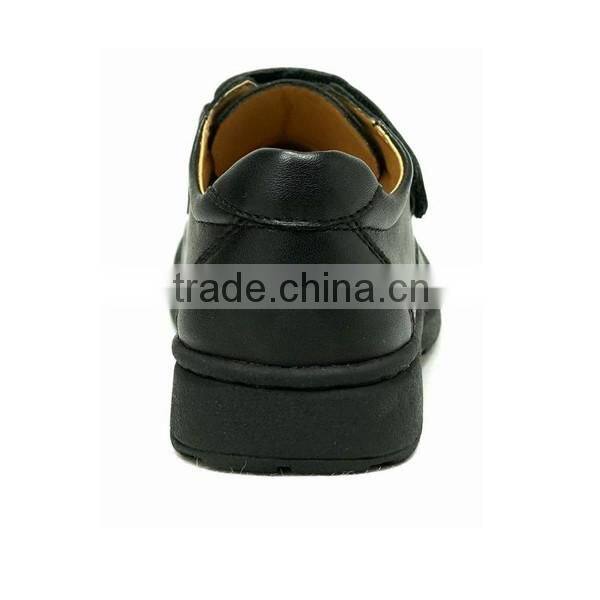 2016 Good Quality Boys Black Formal Shoes with PU Upper