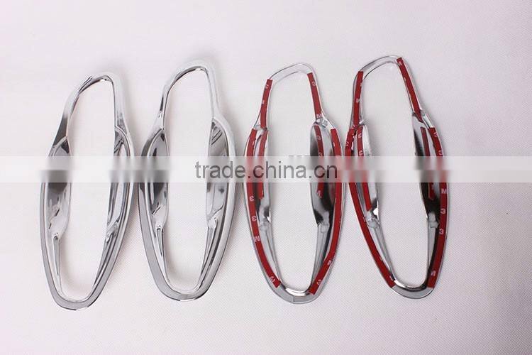 Door Handle Insert Bowl Cover Trim ABS Chrome 4 Pcs For Peu geot 308S Car Accessories 2015