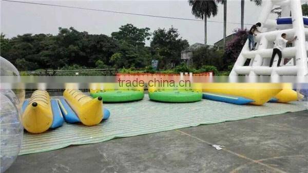 Green & white inflatable water trampoline, inflatable float water game for sale
